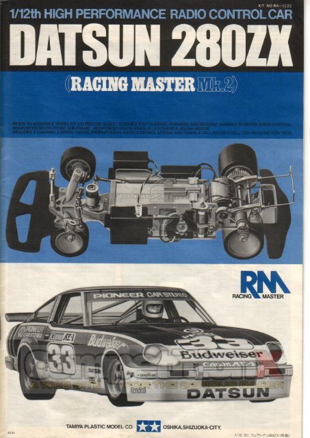 Tamiya Datsun 280ZX Manual - CompetitionX.com