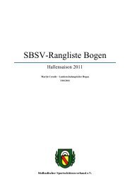 SBSV-Rangliste Bogen - Südbadischer Sportschützenverband e.V.