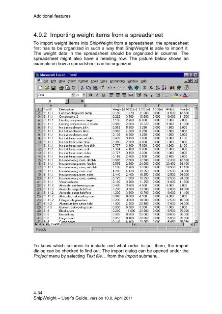 USER'S GUIDE - ShipWeight