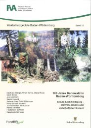 100 Jahre Bannwald in Baden-Württemberg - Forstliche Versuchs