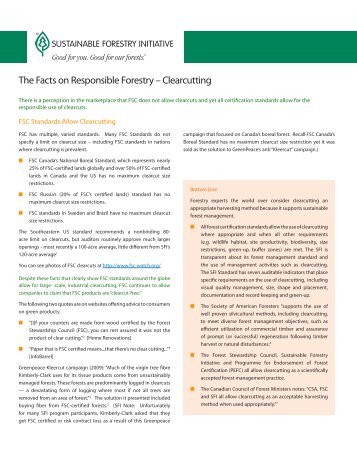 Clearcutting - Sustainable Forestry Initiative