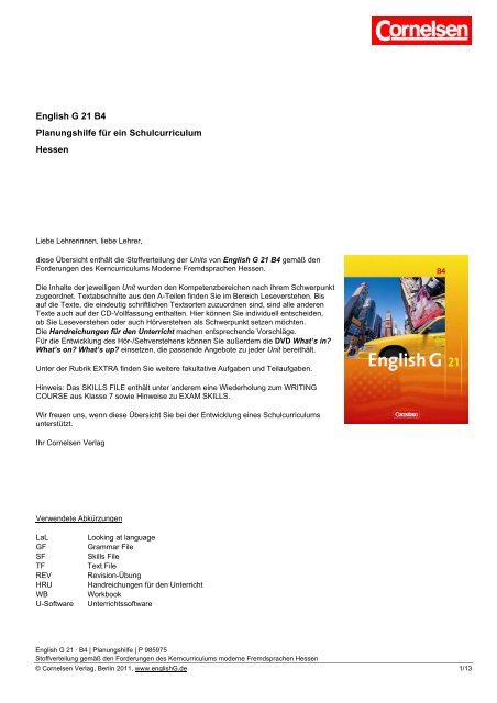 Download Pdf 97 Kb Cornelsen Verlag