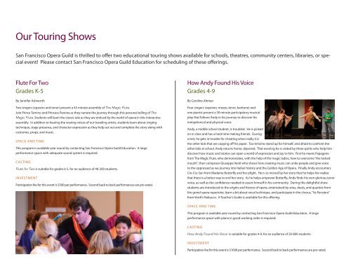 Education Brochure (PDF) - San Francisco Opera