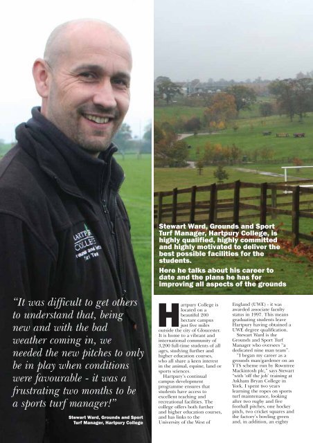 Earning his Spurs - Pitchcare