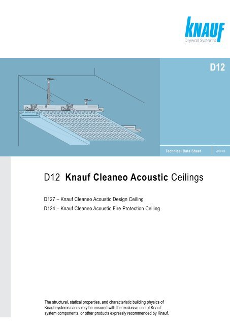 D12 Knauf Cleaneo Acoustic Ceilings D12
