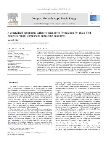 A generalized continuous surface tension force formulation for ...