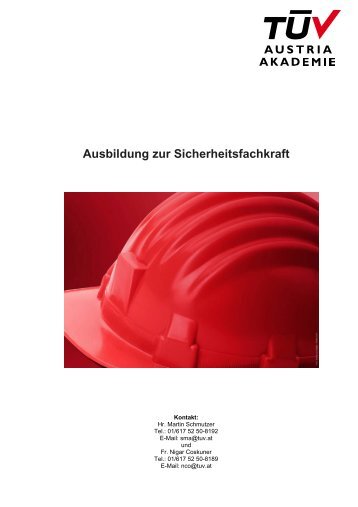 Ausbildung zur Sicherheitsfachkraft - TÜV Austria Akademie