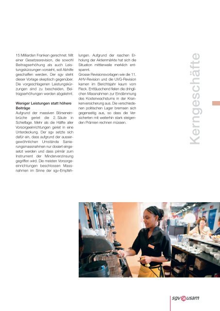 Jahresbericht 2009 - Schweizerischer Gewerbeverband sgv
