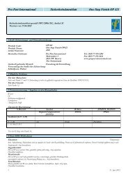 Pro Part International Sicherheitsdatenblatt One Step Finish OP 421