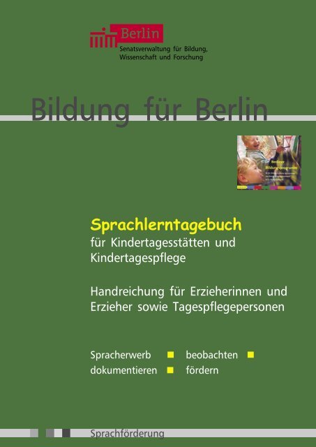 Handreichung Sprachlerntagebuch Fur Kindertagesstatten Und