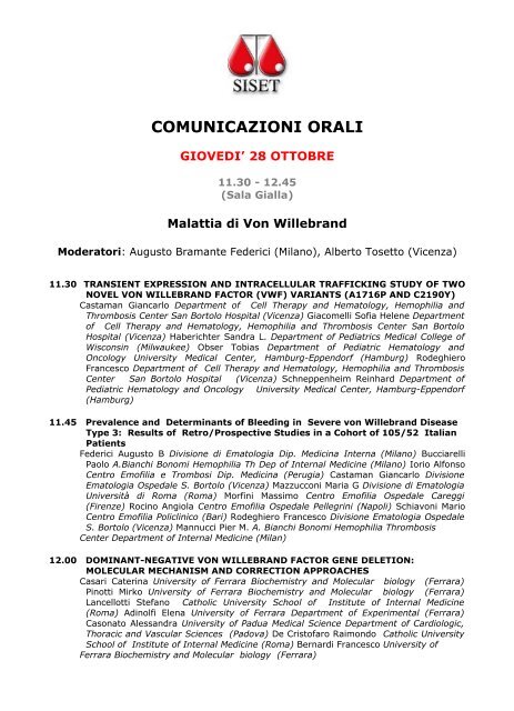 comunicazioni orali - NL Congressi