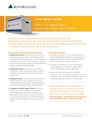 Why Iron Mountain? Business Value Fact Sheet