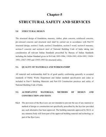 Chapter-5 STRUCTURAL SAFETY AND SERVICES