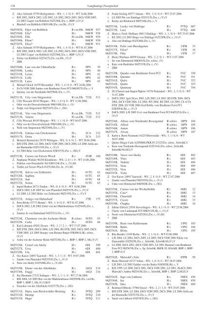 Teckel-Zuchtbuch 2006 - Landesverband Sachsen-Anhalt im DTK ...