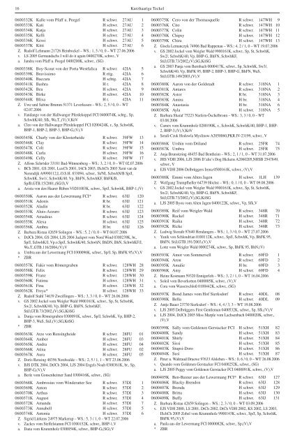 Teckel-Zuchtbuch 2006 - Landesverband Sachsen-Anhalt im DTK ...