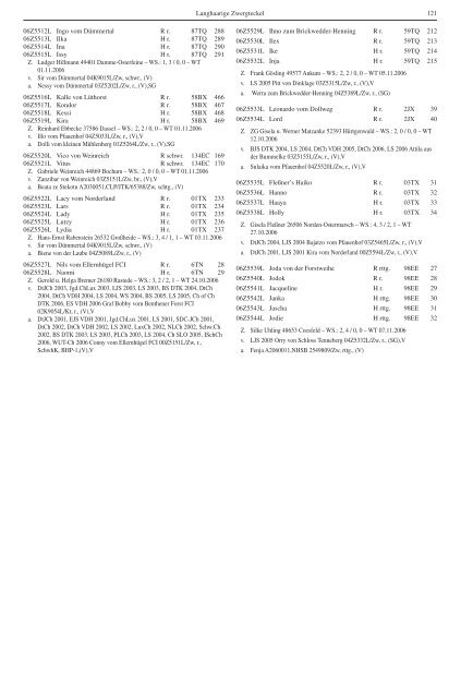 Teckel-Zuchtbuch 2006 - Landesverband Sachsen-Anhalt im DTK ...