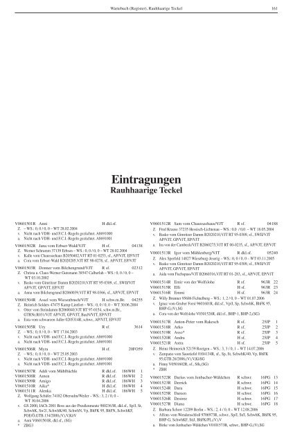 Teckel-Zuchtbuch 2006 - Landesverband Sachsen-Anhalt im DTK ...