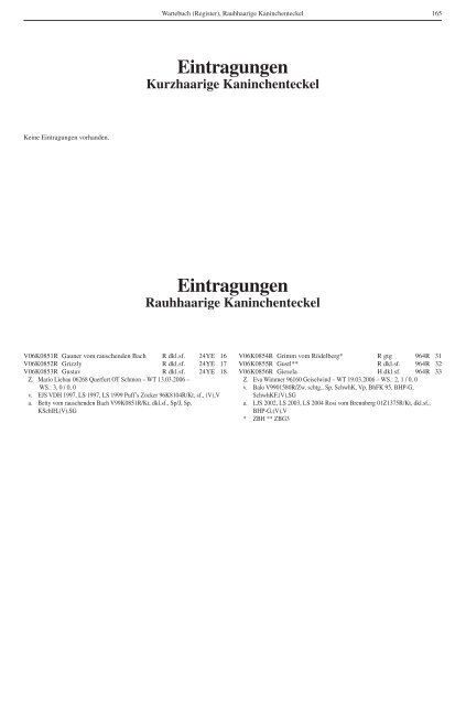 Teckel-Zuchtbuch 2006 - Landesverband Sachsen-Anhalt im DTK ...