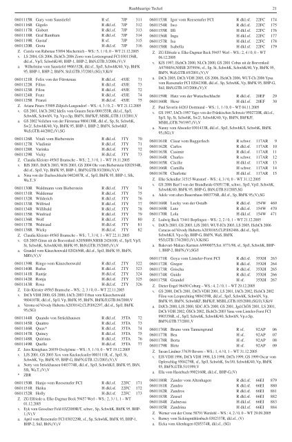 Teckel-Zuchtbuch 2006 - Landesverband Sachsen-Anhalt im DTK ...