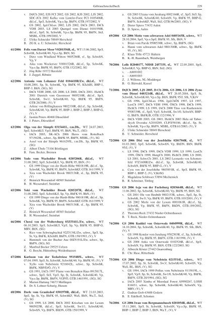 Teckel-Zuchtbuch 2006 - Landesverband Sachsen-Anhalt im DTK ...