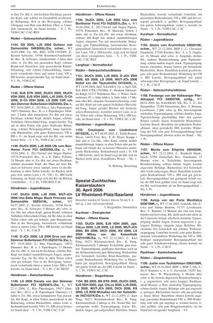 Teckel-Zuchtbuch 2006 - Landesverband Sachsen-Anhalt im DTK ...