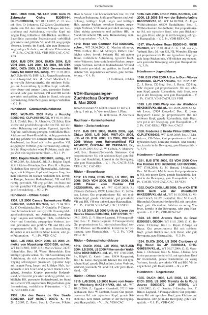 Teckel-Zuchtbuch 2006 - Landesverband Sachsen-Anhalt im DTK ...