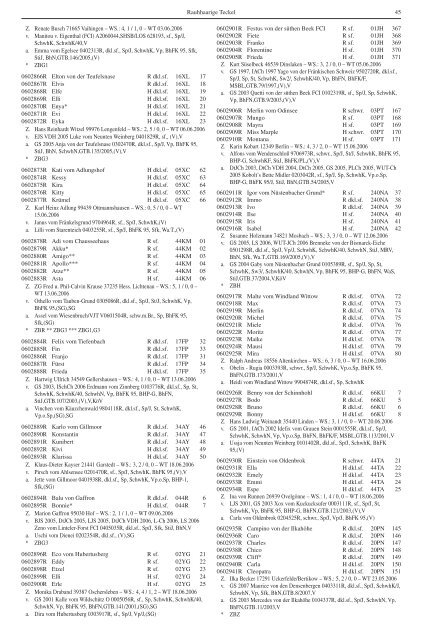 Teckel-Zuchtbuch 2006 - Landesverband Sachsen-Anhalt im DTK ...