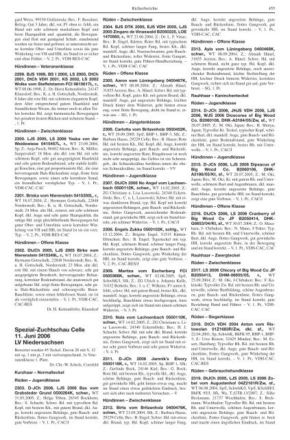 Teckel-Zuchtbuch 2006 - Landesverband Sachsen-Anhalt im DTK ...