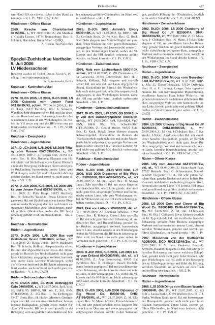 Teckel-Zuchtbuch 2006 - Landesverband Sachsen-Anhalt im DTK ...