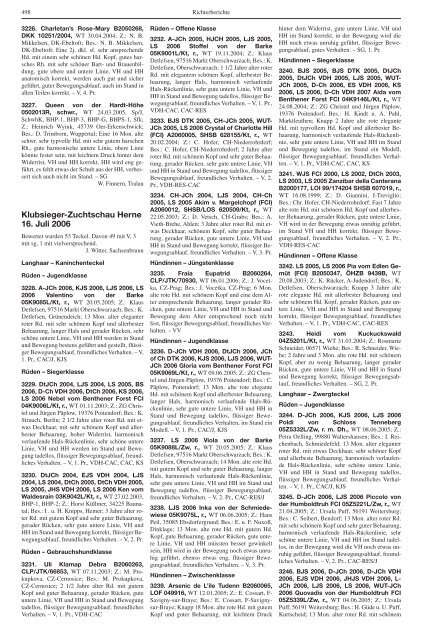 Teckel-Zuchtbuch 2006 - Landesverband Sachsen-Anhalt im DTK ...