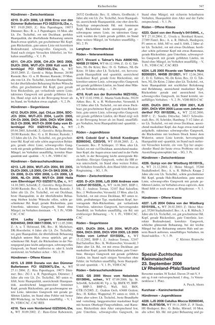 Teckel-Zuchtbuch 2006 - Landesverband Sachsen-Anhalt im DTK ...