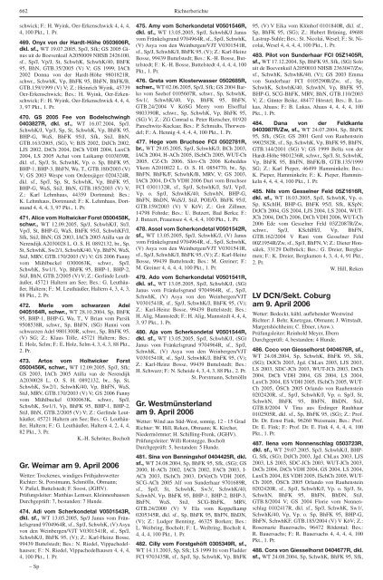 Teckel-Zuchtbuch 2006 - Landesverband Sachsen-Anhalt im DTK ...