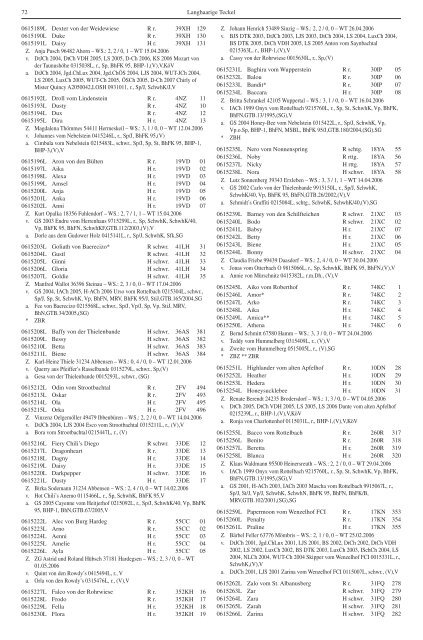 Teckel-Zuchtbuch 2006 - Landesverband Sachsen-Anhalt im DTK ...