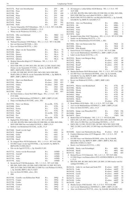 Teckel-Zuchtbuch 2006 - Landesverband Sachsen-Anhalt im DTK ...