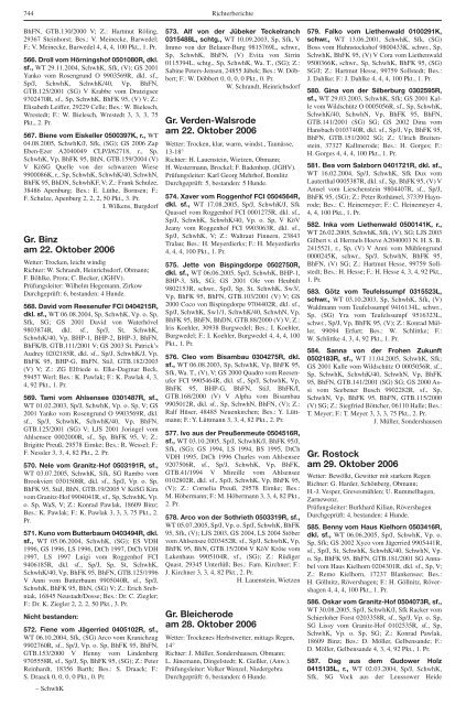 Teckel-Zuchtbuch 2006 - Landesverband Sachsen-Anhalt im DTK ...