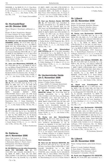 Teckel-Zuchtbuch 2006 - Landesverband Sachsen-Anhalt im DTK ...