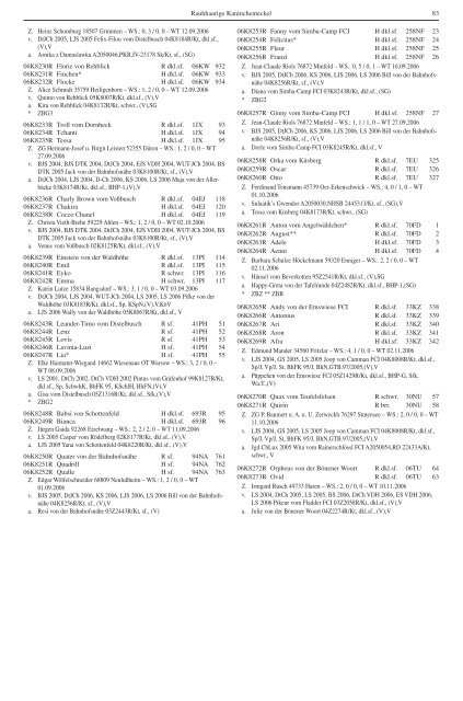 Teckel-Zuchtbuch 2006 - Landesverband Sachsen-Anhalt im DTK ...