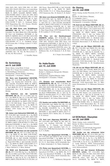 Teckel-Zuchtbuch 2006 - Landesverband Sachsen-Anhalt im DTK ...