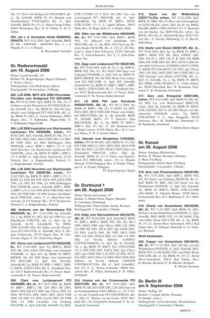 Teckel-Zuchtbuch 2006 - Landesverband Sachsen-Anhalt im DTK ...