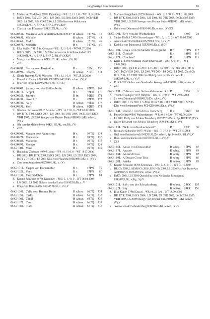 Teckel-Zuchtbuch 2006 - Landesverband Sachsen-Anhalt im DTK ...