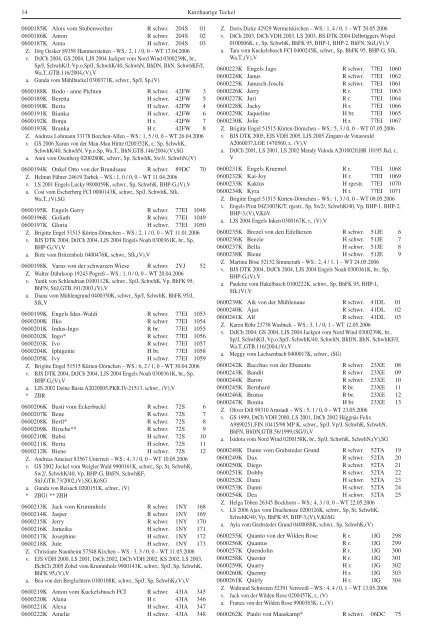 Teckel-Zuchtbuch 2006 - Landesverband Sachsen-Anhalt im DTK ...