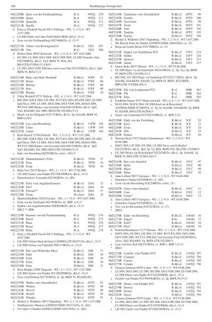 Teckel-Zuchtbuch 2006 - Landesverband Sachsen-Anhalt im DTK ...