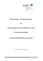(M.A.) General Management - IUBH