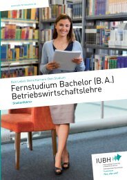 Fernstudium Bachelor (B. A.) Betriebswirtschaftslehre - IUBH
