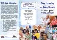 Carer Counselling and Support Service - South Eastern Sydney ...