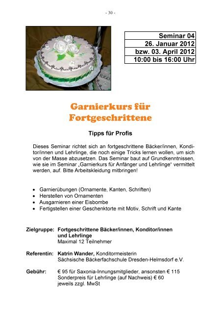 Jahres- programm 2012 - Landesinnungsverband Saxonia des ...