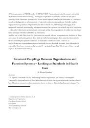 Structural Couplings Between Organisations and Function Systems