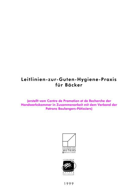 Leitlinien-zur-Guten-Hygiene-Praxis für Bäcker - Hygiene for Cleaners