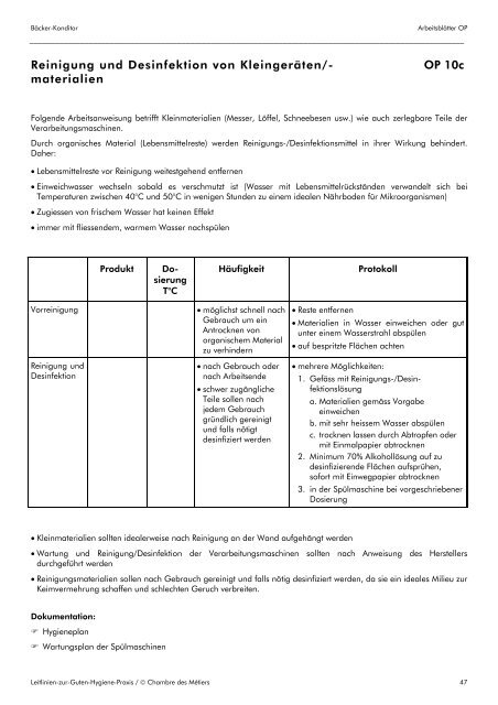 Leitlinien-zur-Guten-Hygiene-Praxis für Bäcker - Hygiene for Cleaners