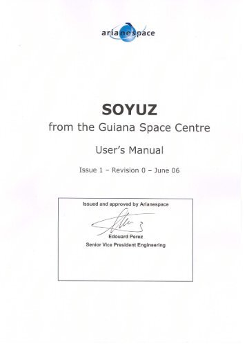 Soyuz CSG User's Manual - Arianespace